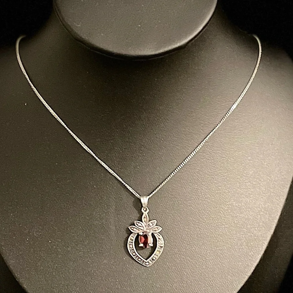 Sterling Silver Necklace 925 with Stunning Topaz Gemstone